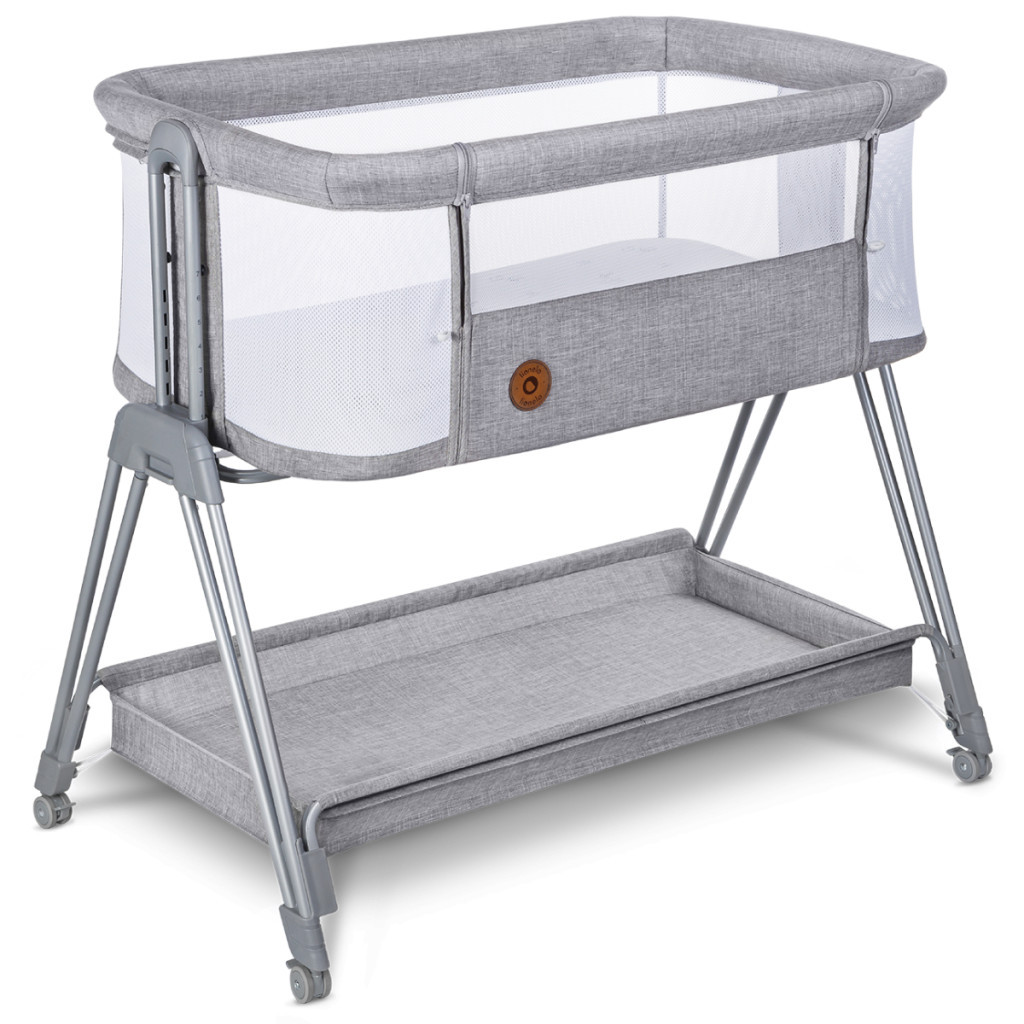 Ліжечко Lionelo приставне Luna Grey Concrete (LO-LUNA GREY CONCRETE) - зображення 1