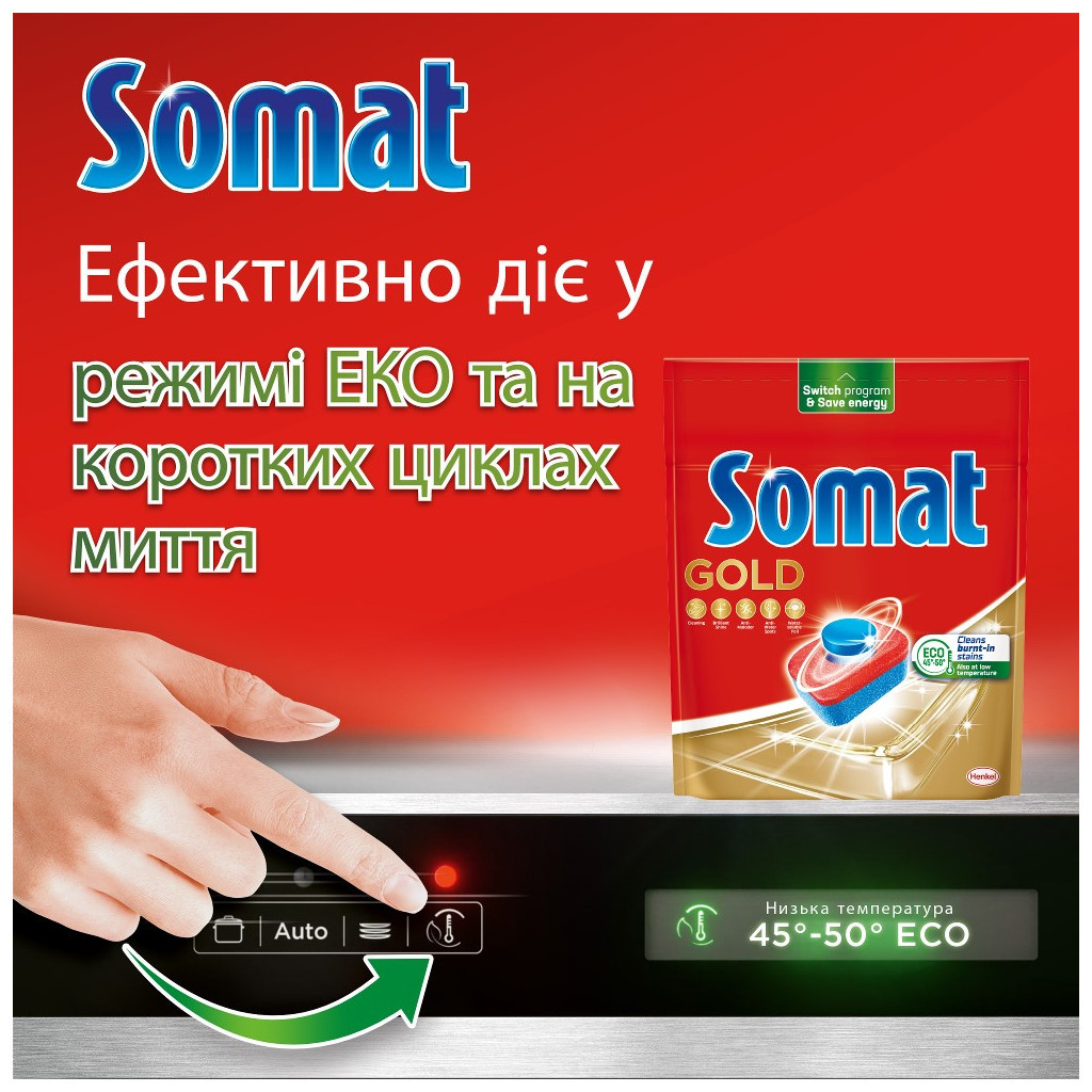 Таблетки для посудомийних машин Somat Gold 70 шт. (9000101577136/9000101808834) - изображение 5