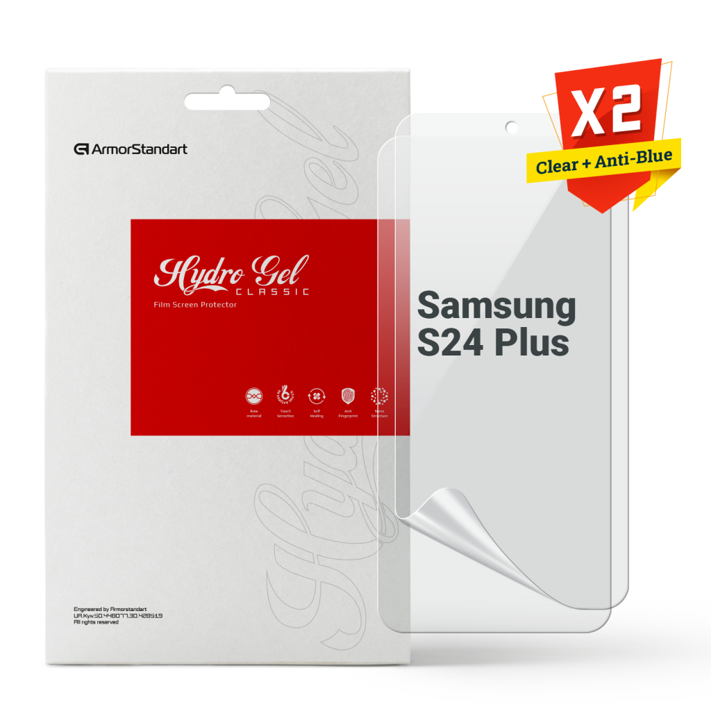 Плівка захисна Armorstandart Kit Clear + Anti-Blue Samsung S24 Plus (ARM80689) - изображение 1