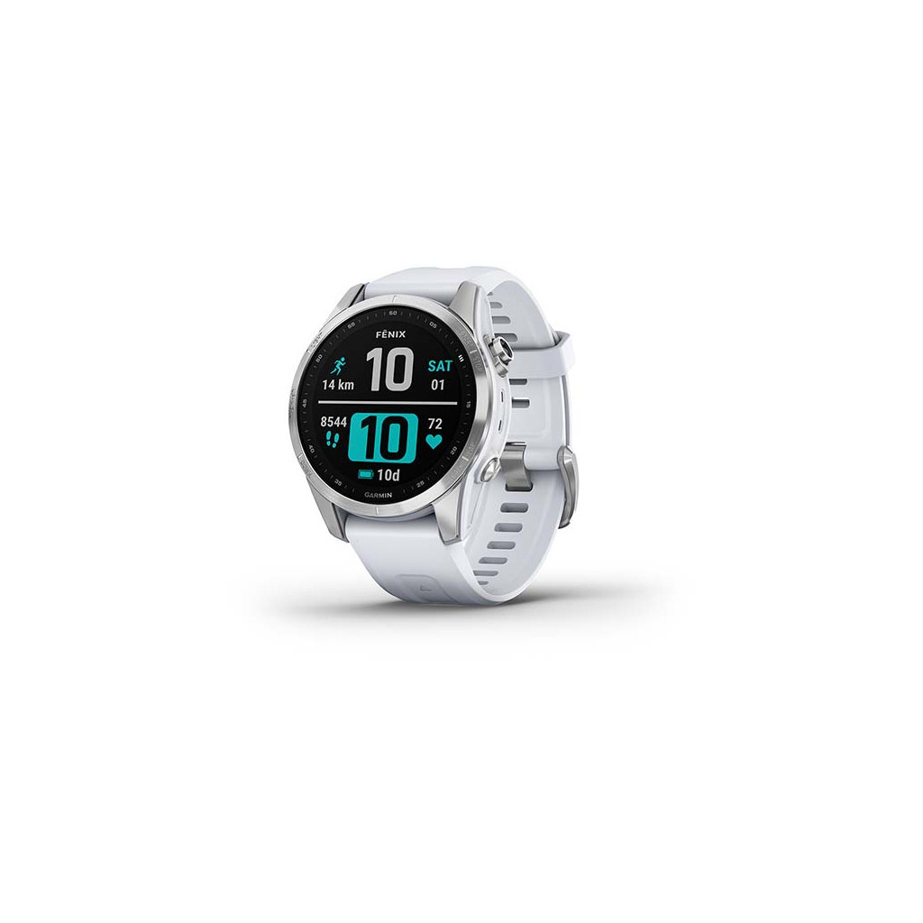 Смарт-годинник Garmin fenix 7S Stainless Steel w/ Whitestone Band, GPS (010-02539-03) - зображення 1