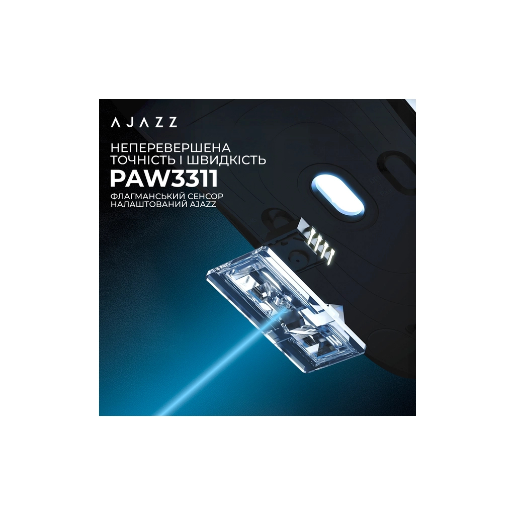 Мишка Ajazz AJ159P MC Wireless/Bluetooth/USB Charging Dock White (AJ159P-MC-W) - зображення 7