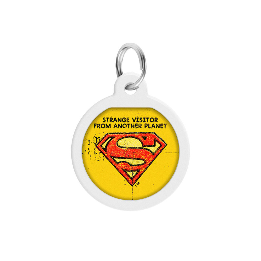 Адресник для тварин WAUDOG Smart ID з QR паспортом "Супермен вінтаж" коло 30 мм (230-1011) - зображення 2