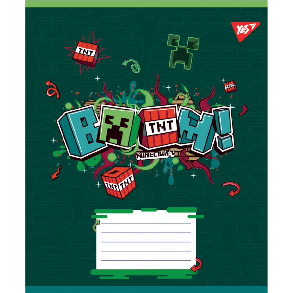 Зошит Yes Minecraft Heroes А5 18 аркушів клітинка (767579) - зображення 3