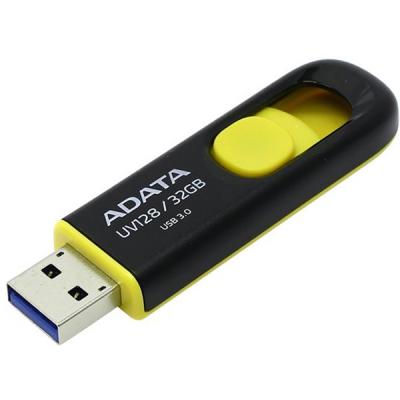 USB флеш накопичувач ADATA 32GB UV128 Black-Yellow USB 3.0 (AUV128-32G-RBY) - зображення 4