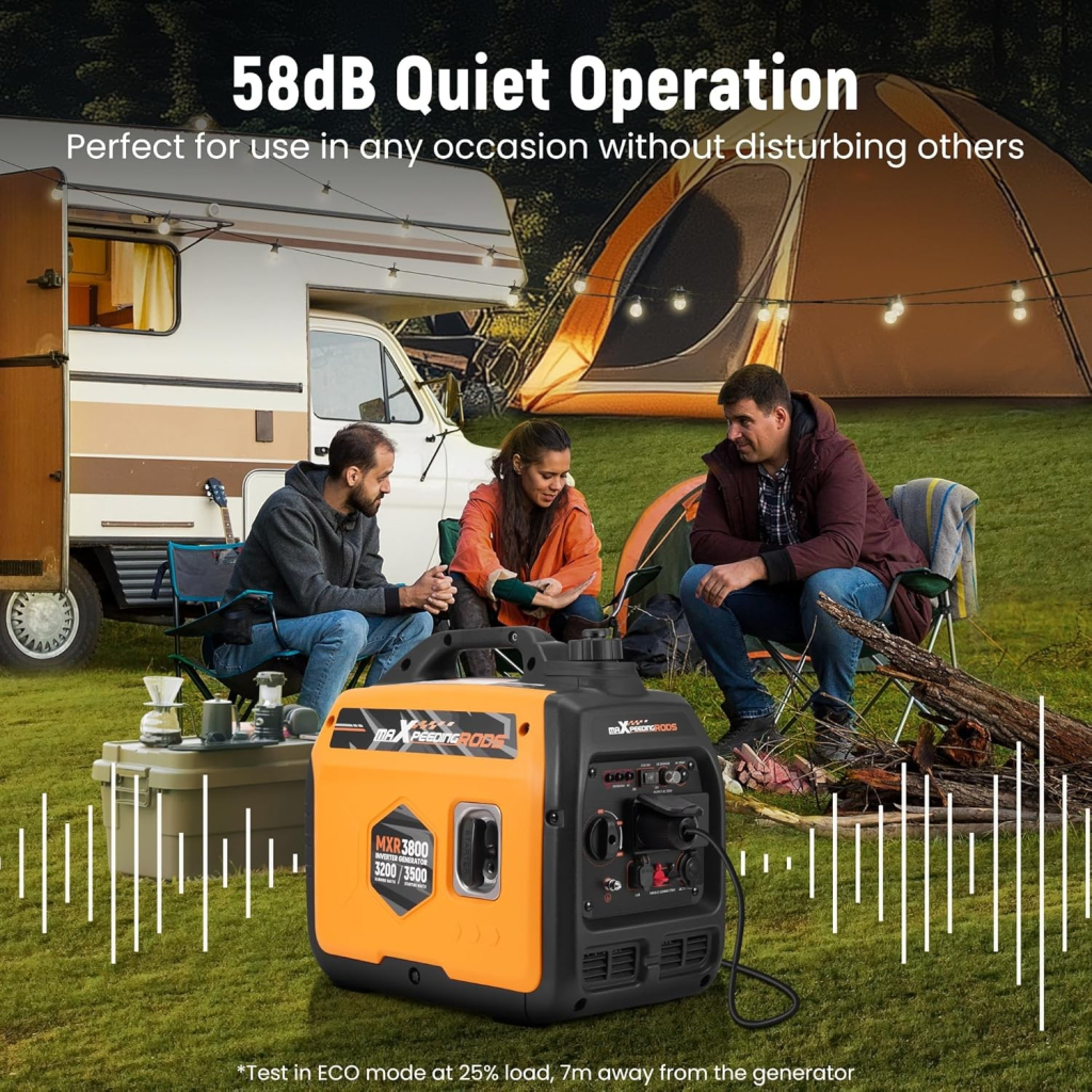 Генератор maXpeedingRODS MXR3800 інверторний 3,2 kW, 220V, 50Hz, 4л, ручний запуск (mxr3800) - зображення 6