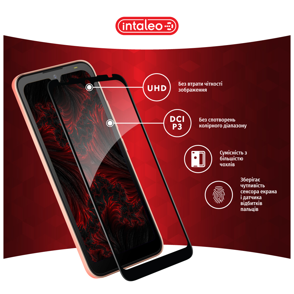 Скло захисне Intaleo Full Glue Tecno Pop 5 Go Black (1283126573378) - зображення 4