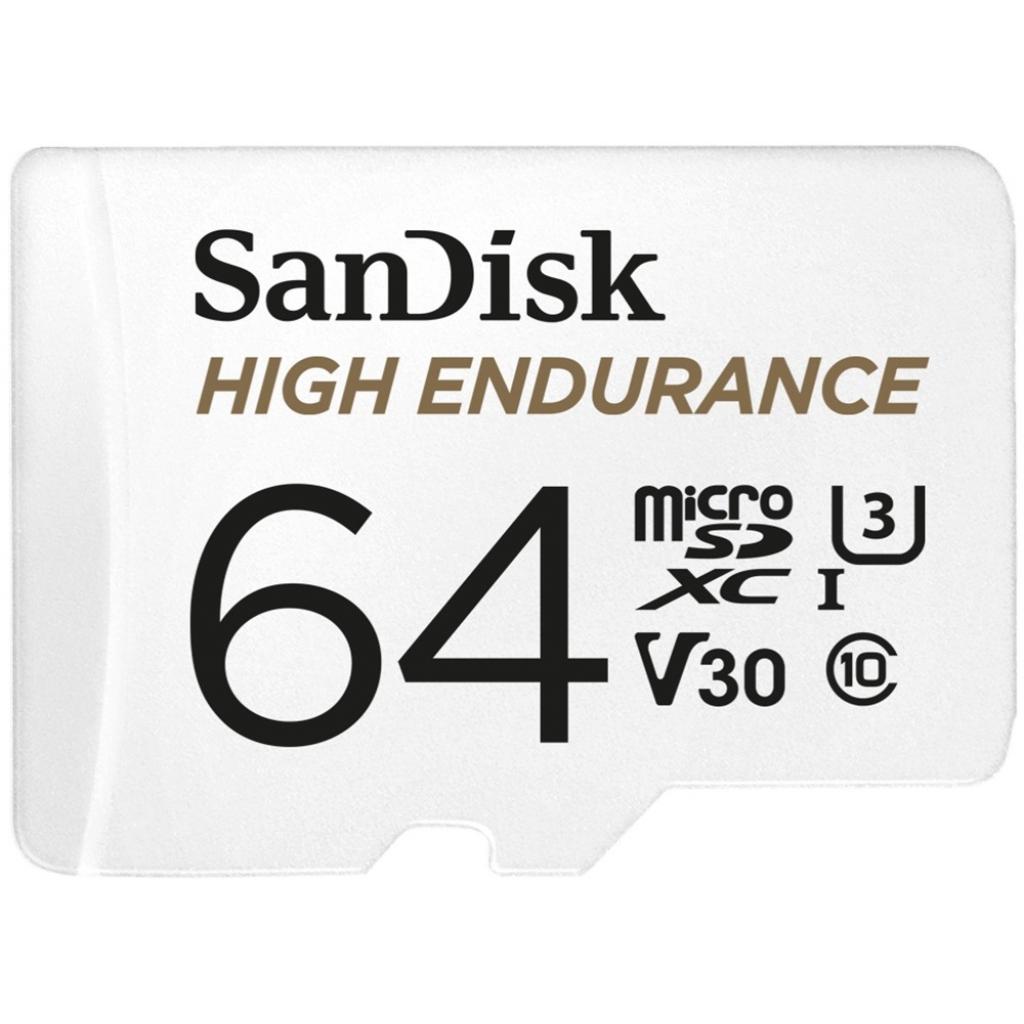 Карта пам'яті SanDisk 64GB microSDXC class 10 UHS-I U3 V30 High Endurance (SDSQQNR-064G-GN6IA) - зображення 1