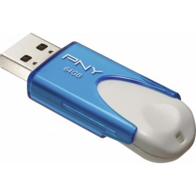 USB флеш накопичувач PNY flash 64GB Attache4 Blue USB 3.0 (FD64ATT430-EF) - зображення 3