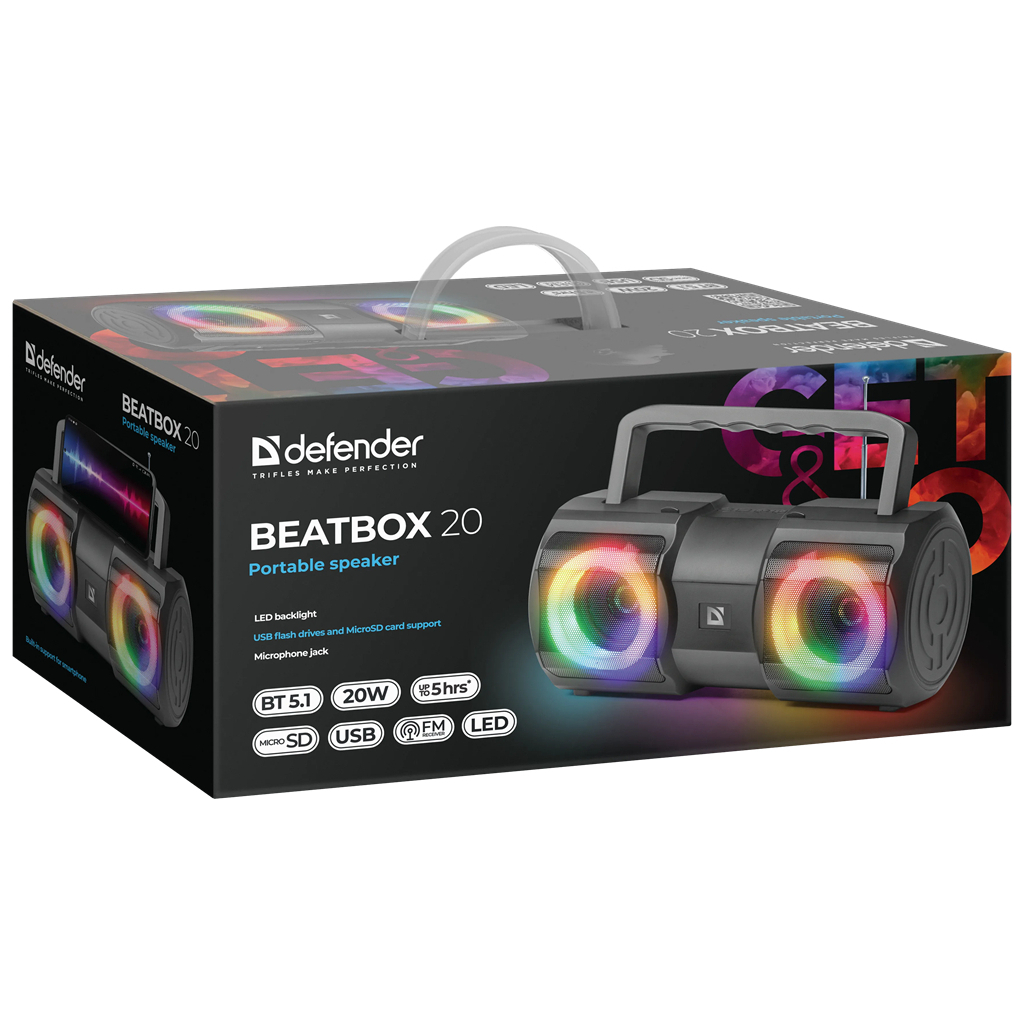 Акустична система Defender Beatbox 20 Black (65420) - зображення 9