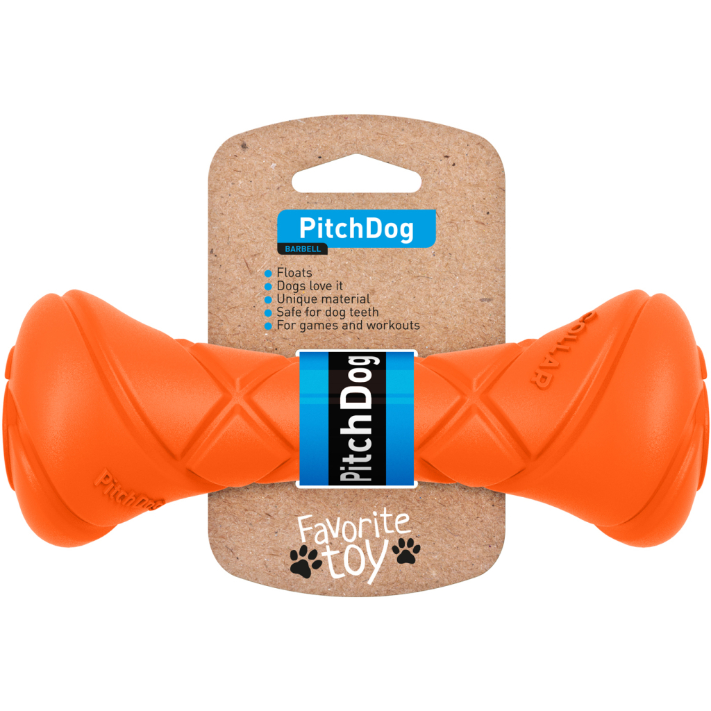 Іграшка для собак Collar PitchDog гантель для апорту 19 см жовтогаряча (62394) - зображення 3