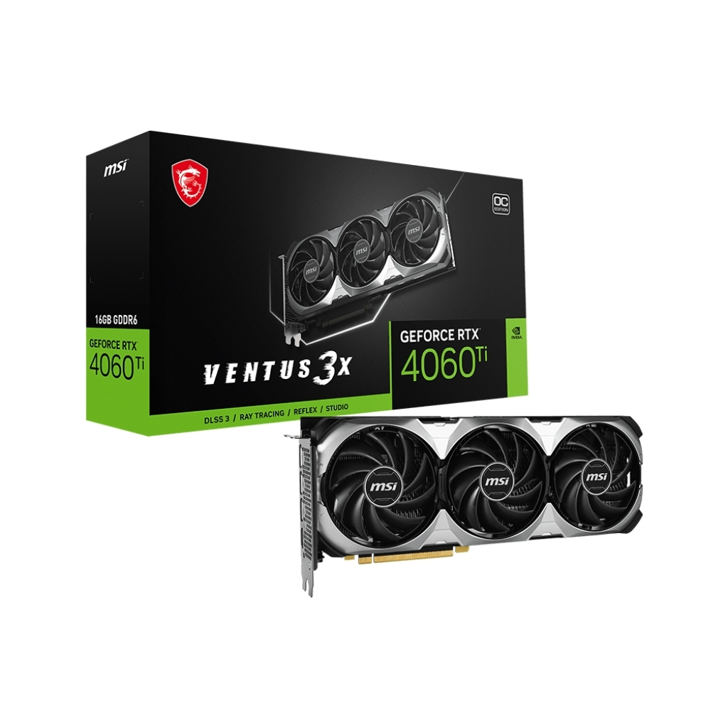 Відеокарта MSI GeForce RTX4060Ti 16Gb VENTUS 3X OC (RTX 4060 Ti VENTUS 3X 16G OC) - зображення 5
