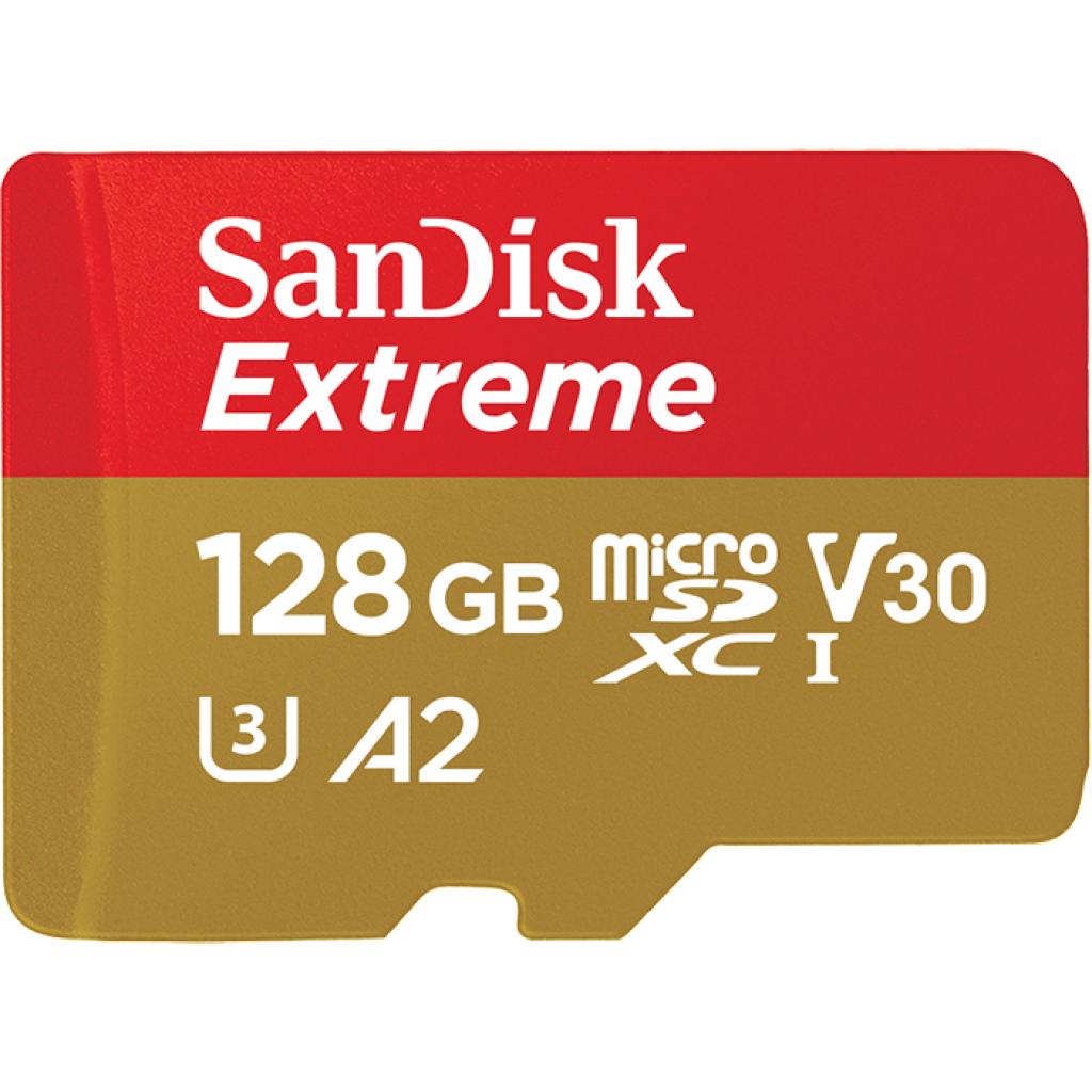 Карта пам'яті SanDisk 128GB microSDXC class 10 UHS-I U3 A2 Extreme V30 (SDSQXA1-128G-GN6MA) - зображення 1