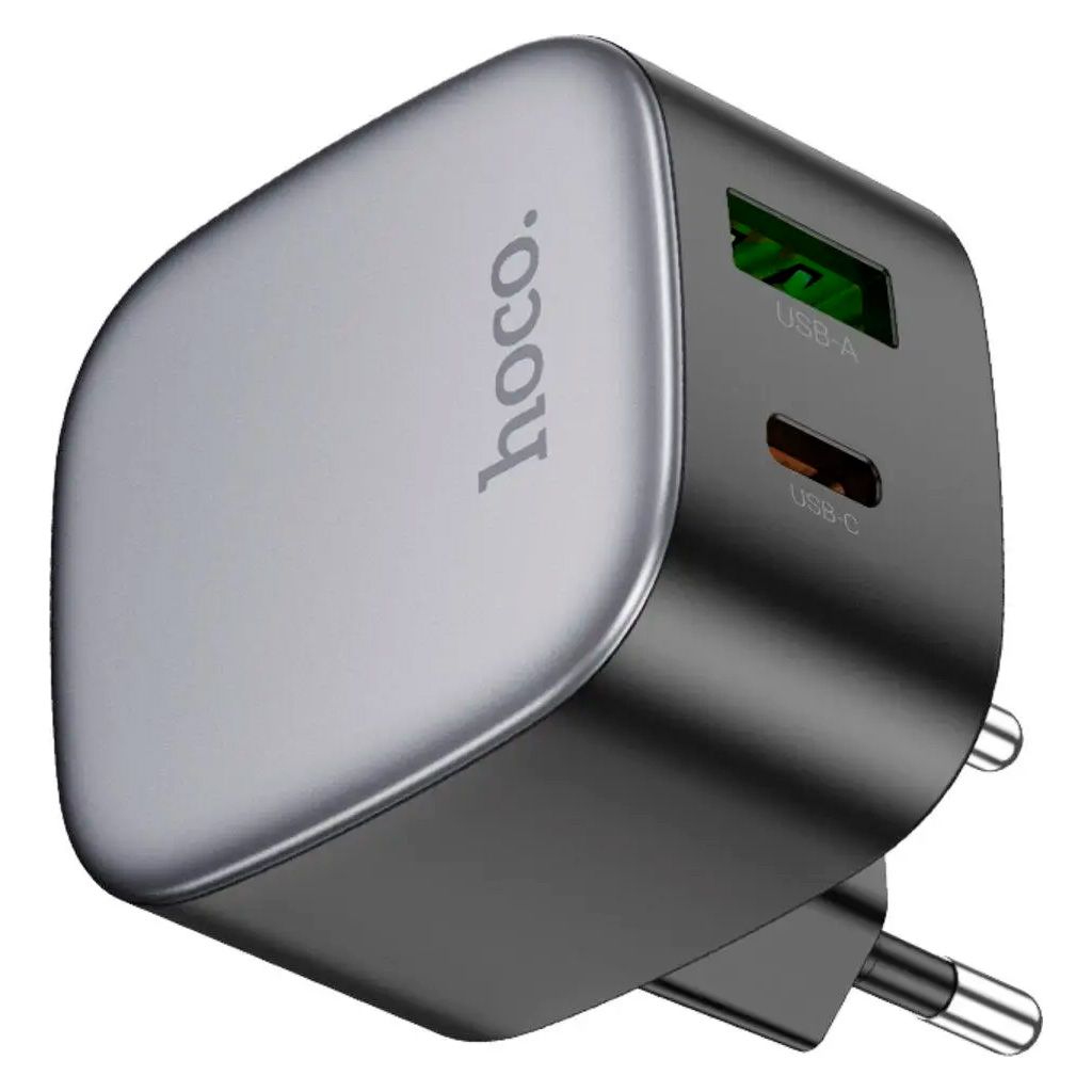 Зарядний пристрій HOCO CS32A Rise 1xUSB-C PD20W + 1xUSB QC3.0 Black (6942007617451) - зображення 4