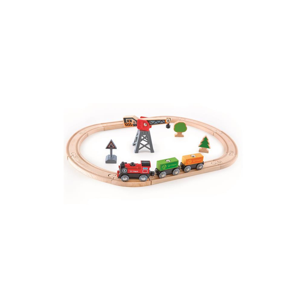 Залізниця Hape Доставка вантажів 19 елементів (E3731) - зображення 9