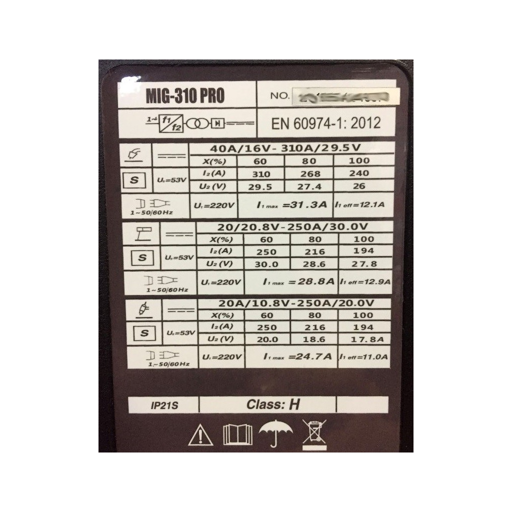 Зварювальний апарат Kaiser MIG-310 PRO 3в1 (81978) - изображение 6