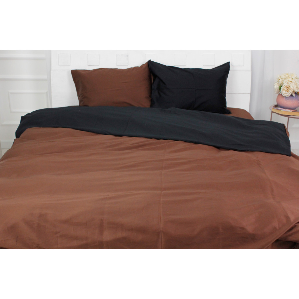 Постільна білизна MirSon King Size Сатин Premium 0211+0055 Dark Chocolate 220х240 (2200001169616) - изображение 3