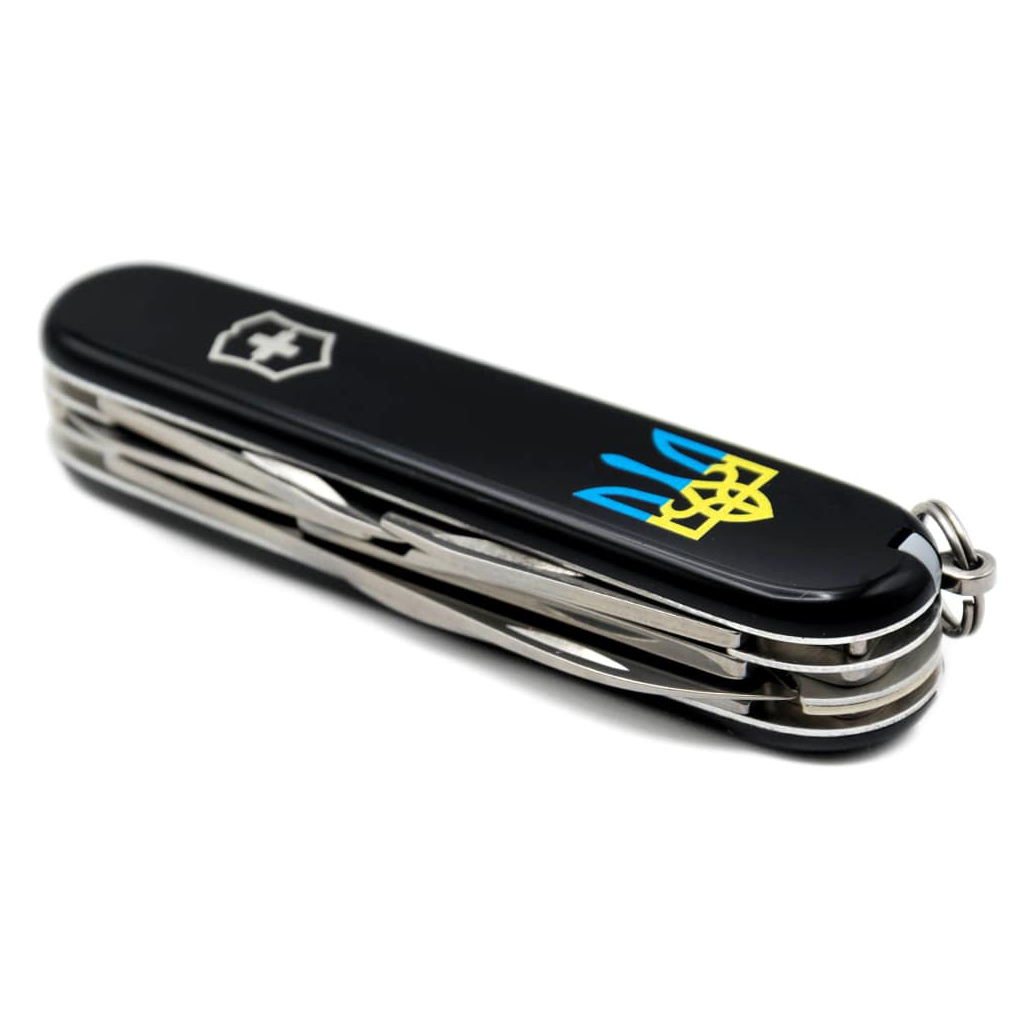 Ніж Victorinox Climber Ukraine Black "Тризуб Жовто-Блакитний" (1.3703.3_T0016u) - зображення 5