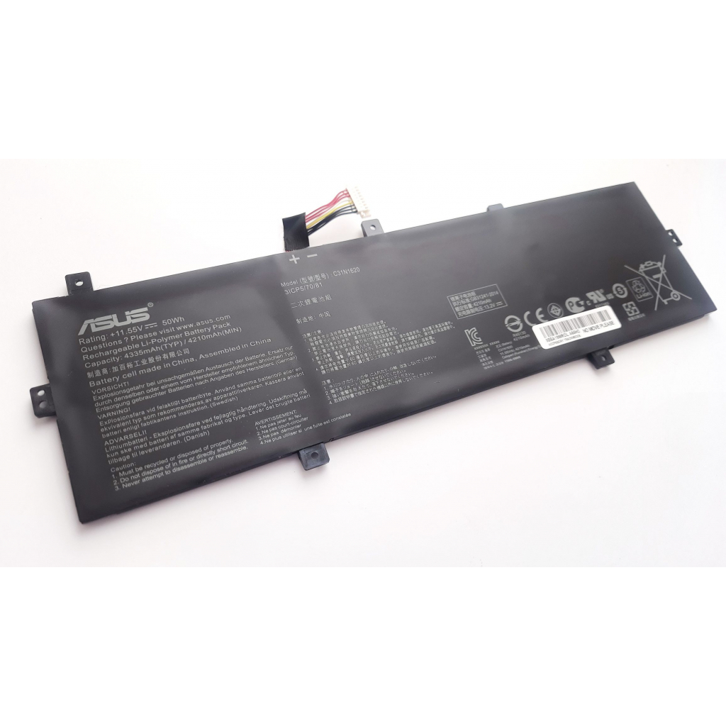 Акумулятор до ноутбука ASUS ZenBook UX430 C31N1620 (Left), 4335mAh(50Wh), 3cell, 11.55V, (A47668) - зображення 3