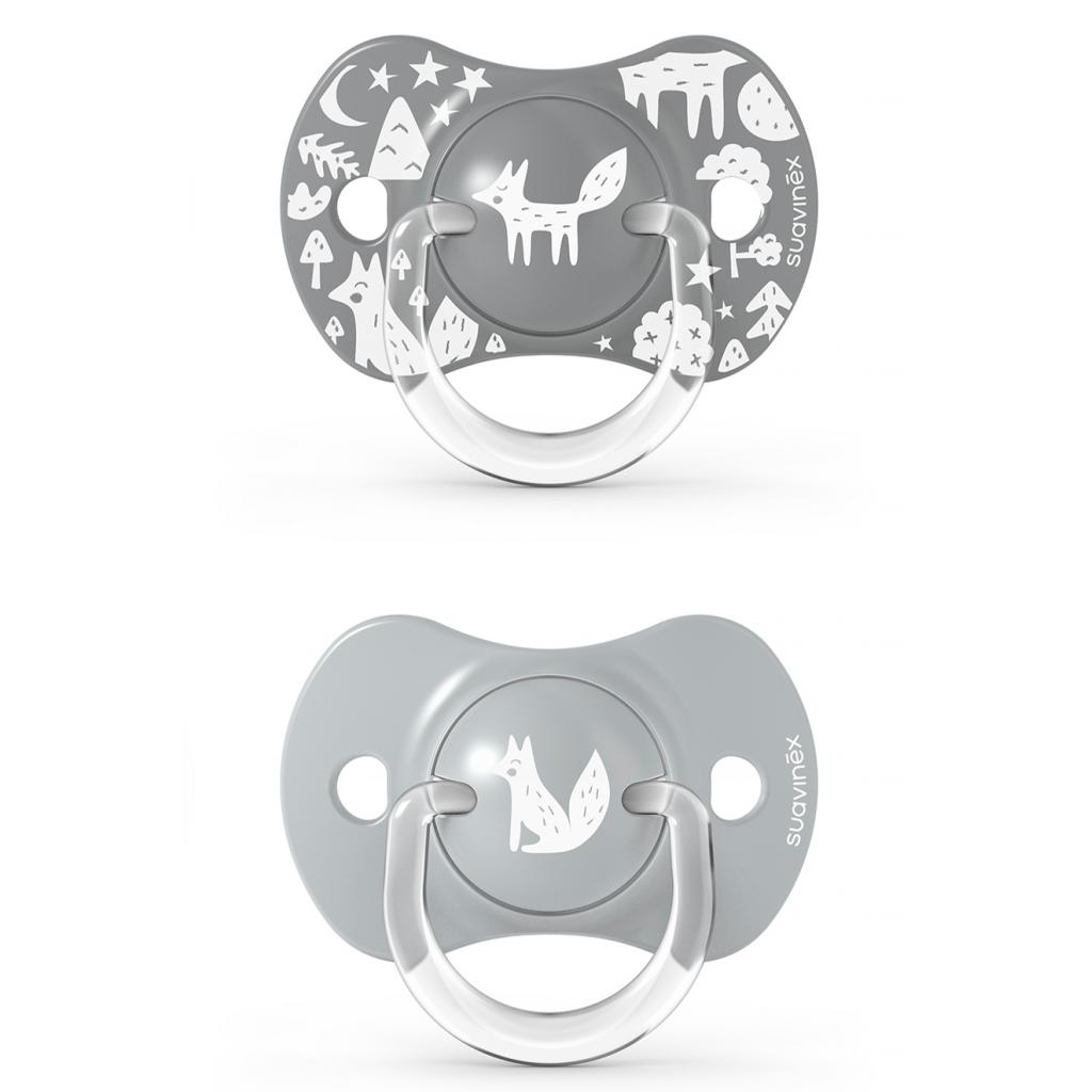 Пустушка Suavinex Fox Історії лисиці 18 міс. 2 шт. сіра (307345) - зображення 1