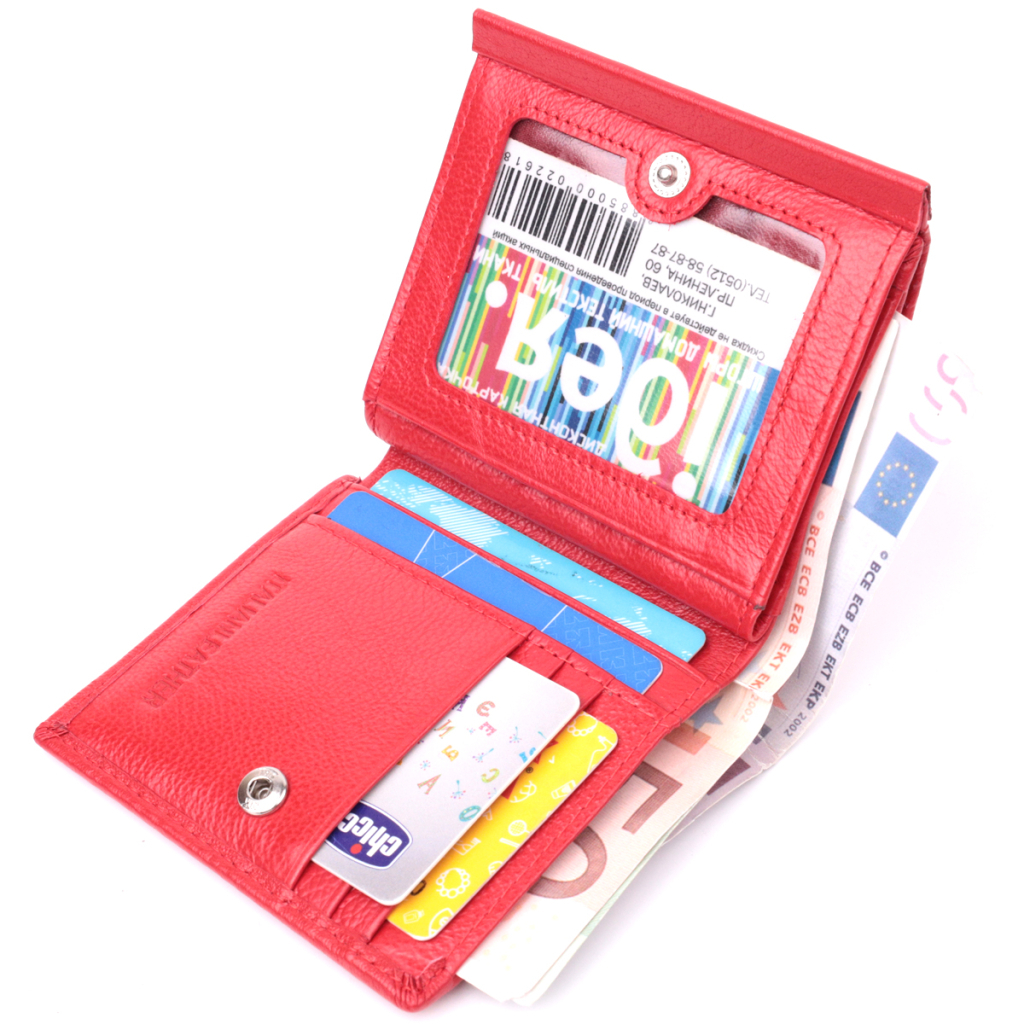 Гаманець ST Leather З натуральної шкіри Червоний (22543) - зображення 7