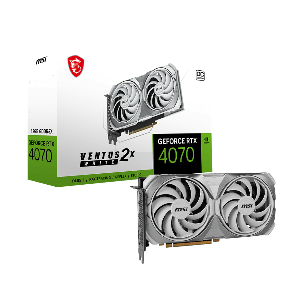 Відеокарта MSI GeForce RTX4070 12Gb VENTUS 2X WHITE OC (RTX 4070 VENTUS 2X WHITE 12G OC) - зображення 5