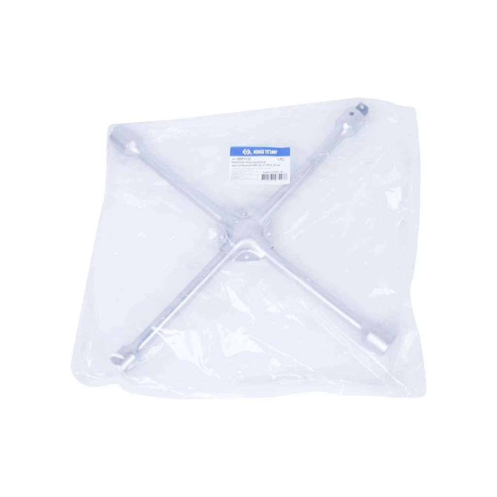 Ключ KING TONY балонний хрестовий 4 головки (17, 19, 21, 22 мм) з квадратом 1/2" (19911722) - picture 2