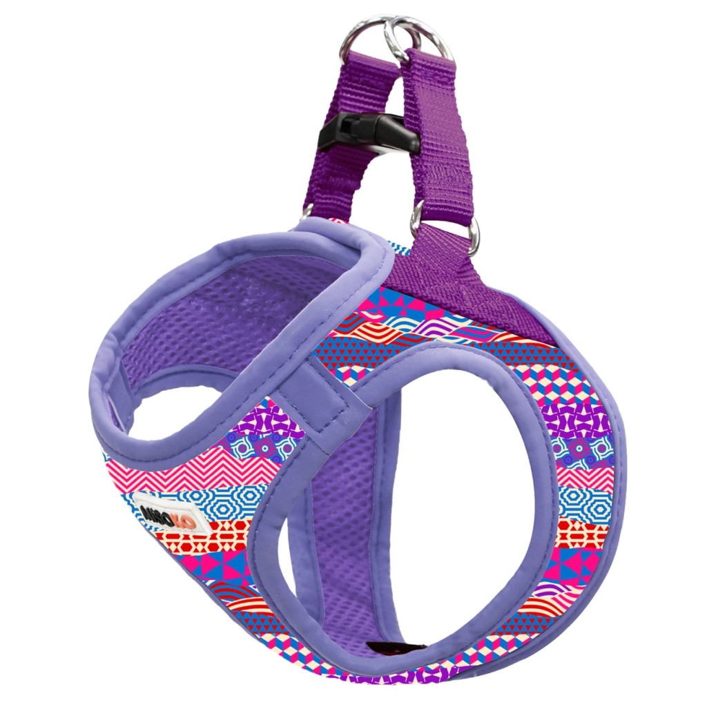 Шлея для собак MISOKO&CO фіолетова з візерунком S (DCAMIS307V-S) - зображення 1