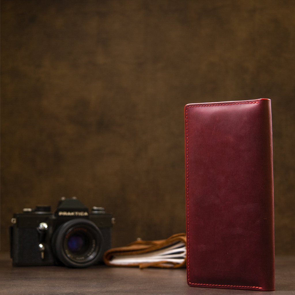 Гаманець Grande Pelle Бордовий (11468) - зображення 9