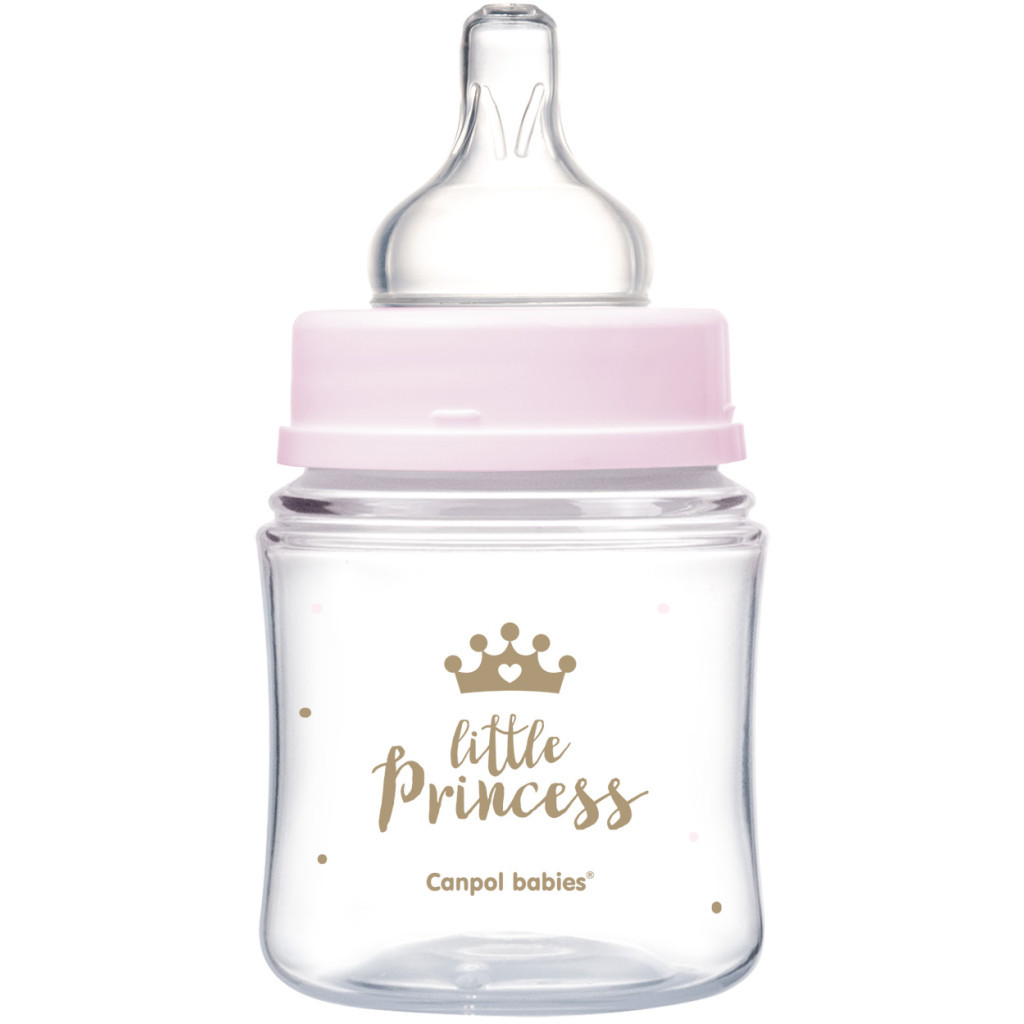 Пляшечка для годування Canpol babies Royal Baby з широким отвором 120 мл Рожева (35/233_pin) - зображення 3