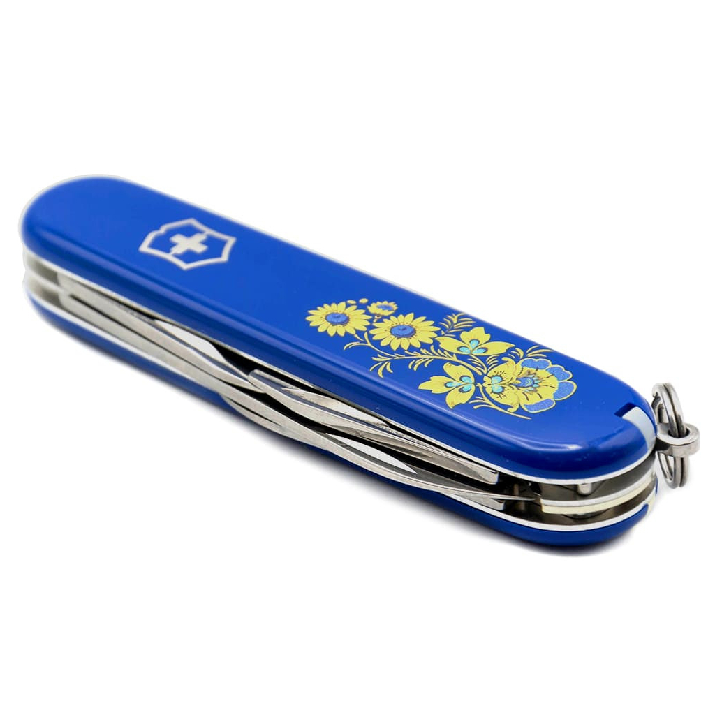 Ніж Victorinox Spartan Ukraine Blue "Квіти" (1.3603.2_T1050u) - зображення 6