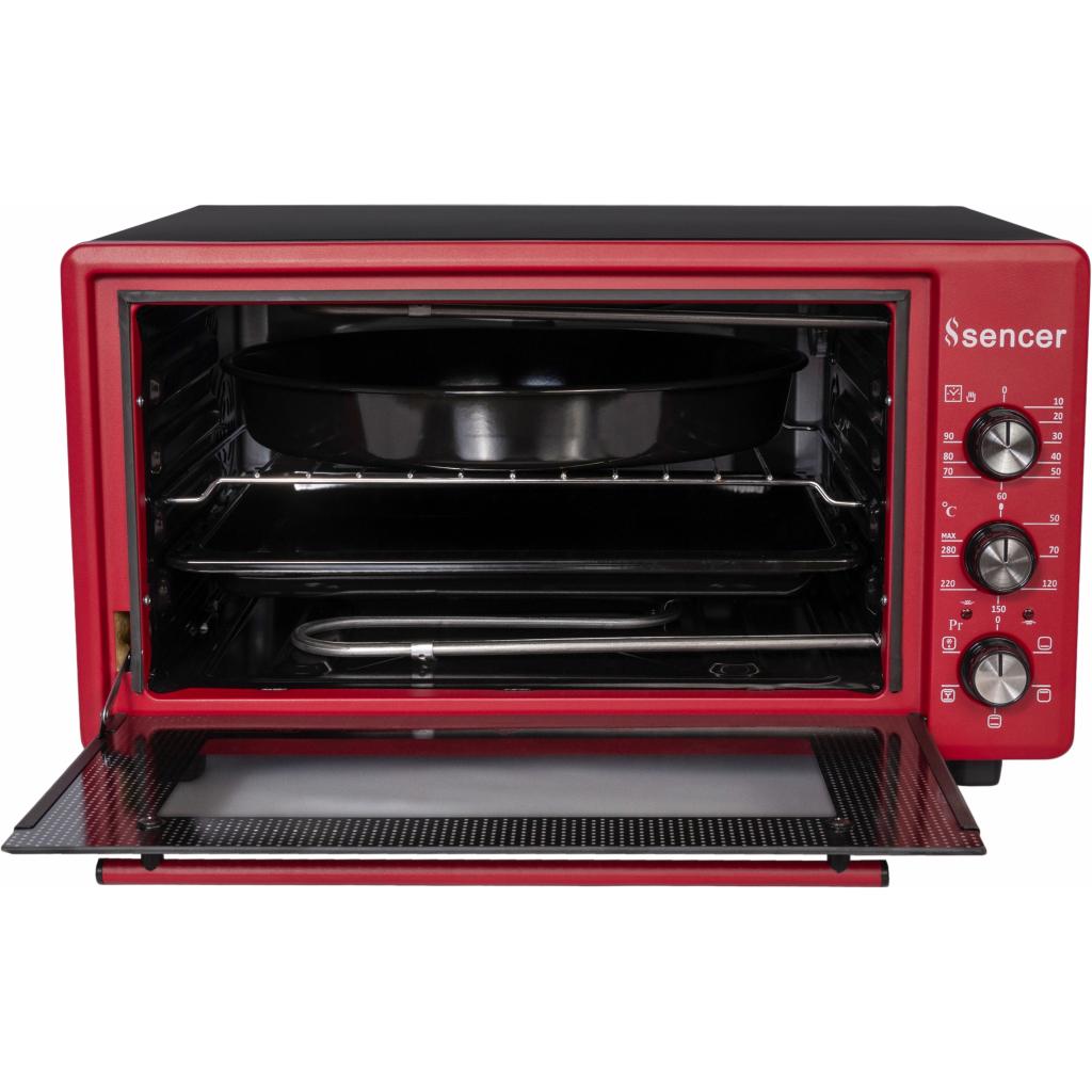 Електропіч Sencer MF 46E24 Burgundy - зображення 4