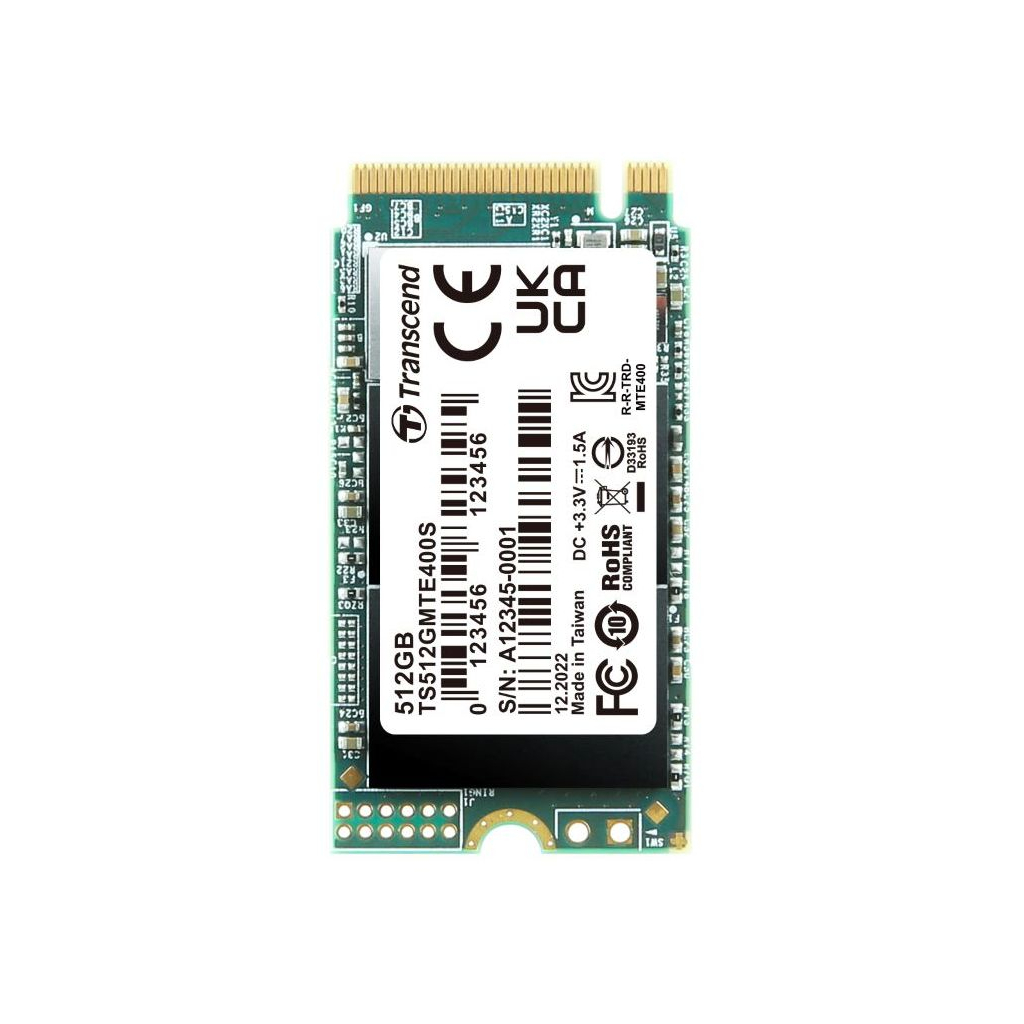 Накопичувач SSD M.2 2242 512GB Transcend (TS512GMTE400S) - зображення 1