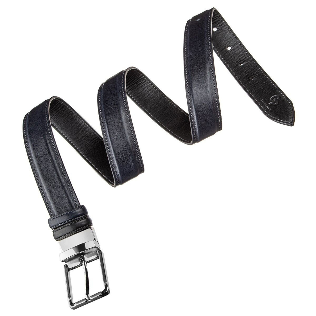 Ремінь Grande Pelle Брючний двосторонній Синій та Чорний (11156) - зображення 11