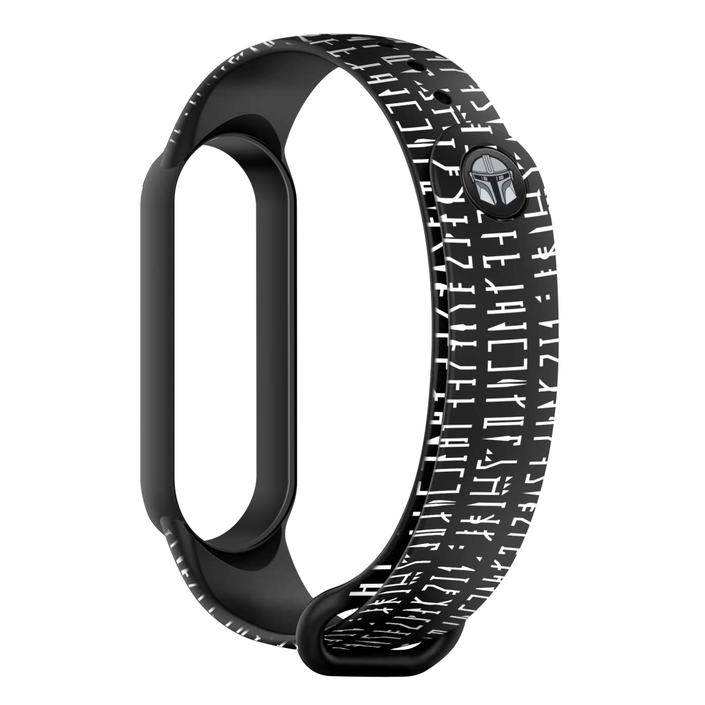 Ремінець до фітнес браслета Armorstandart This is the Way для Xiaomi Mi Band 7/6/5 Dark Lord message B (ARM59261) - зображення 1