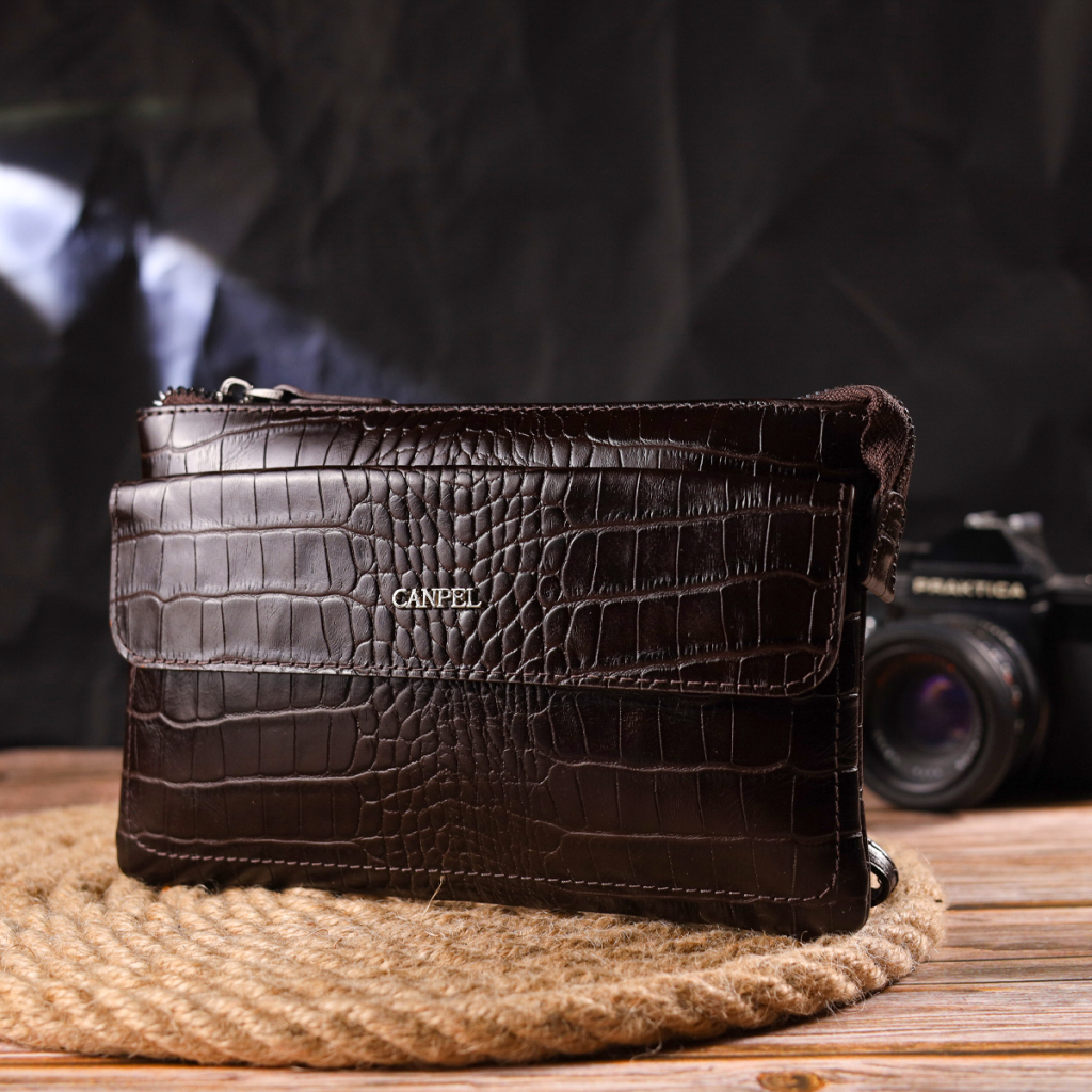 Сумка Canpellini З натуральної шкіри Коричнева (21547) - зображення 9