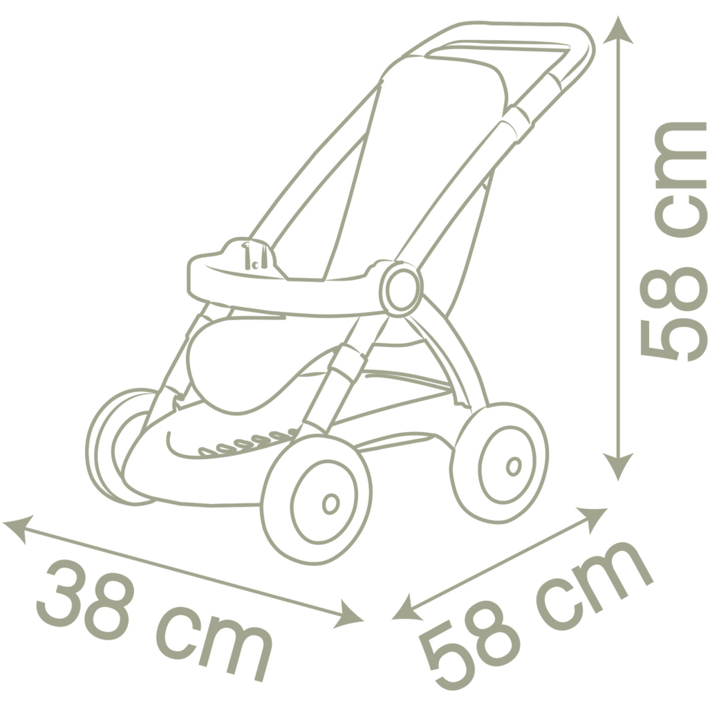 Коляска для ляльок Smoby Baby Nurse Прогулянка з кошиком Рожева пудра (254018) - зображення 3