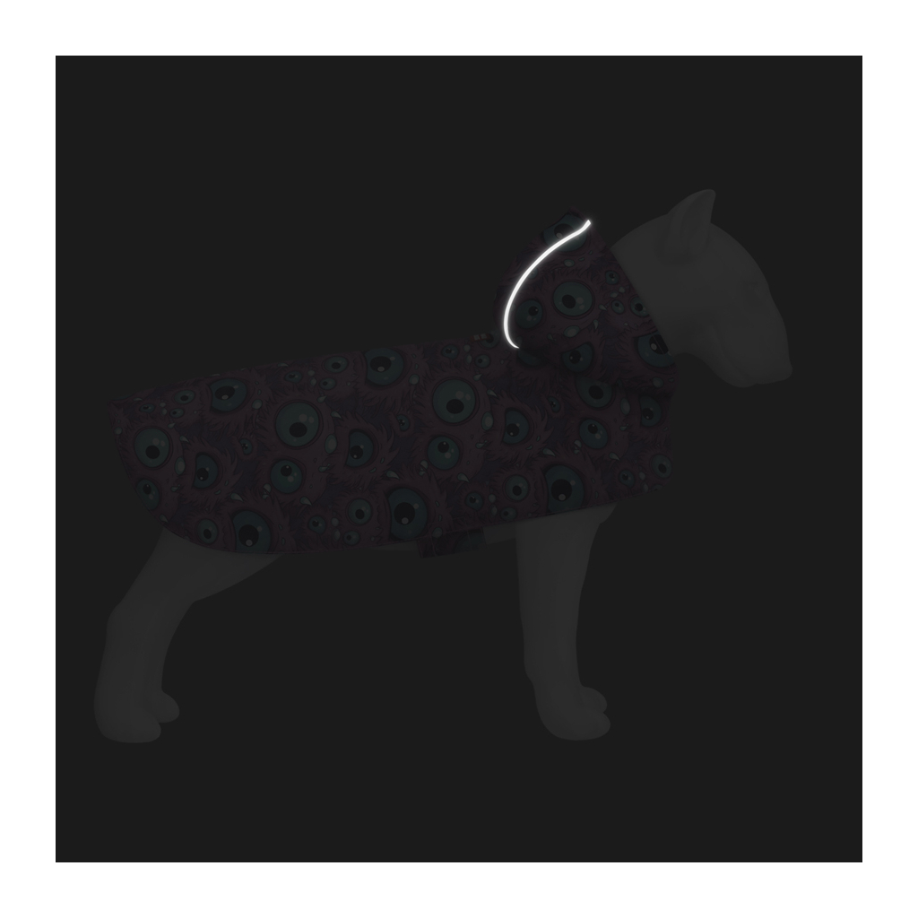 Дощовик для тварин WAUDOG Clothes Накидка з капюшоном Око монстра XXS (354-4049) - зображення 5