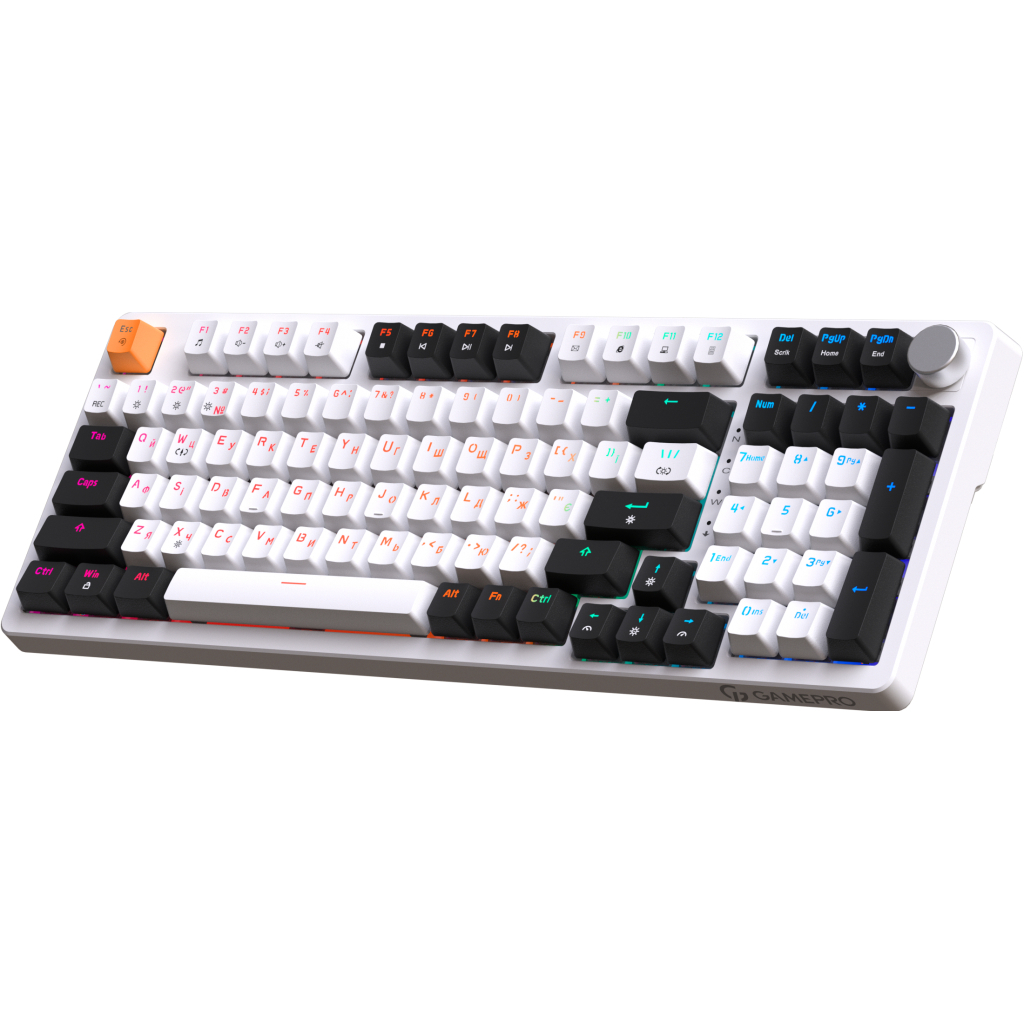 Клавіатура GamePro MK170W Hot-Swap Red Swich RGB USB UA White (MK170W) - изображение 3