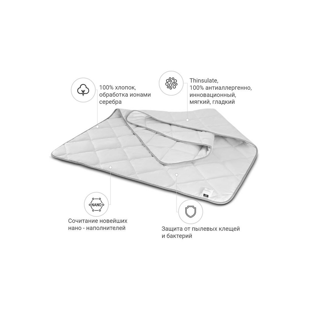 Ковдра MirSon антиалергенна Bianco Thinsulat 0776 літо 110x140 см (2200000144843) - зображення 2