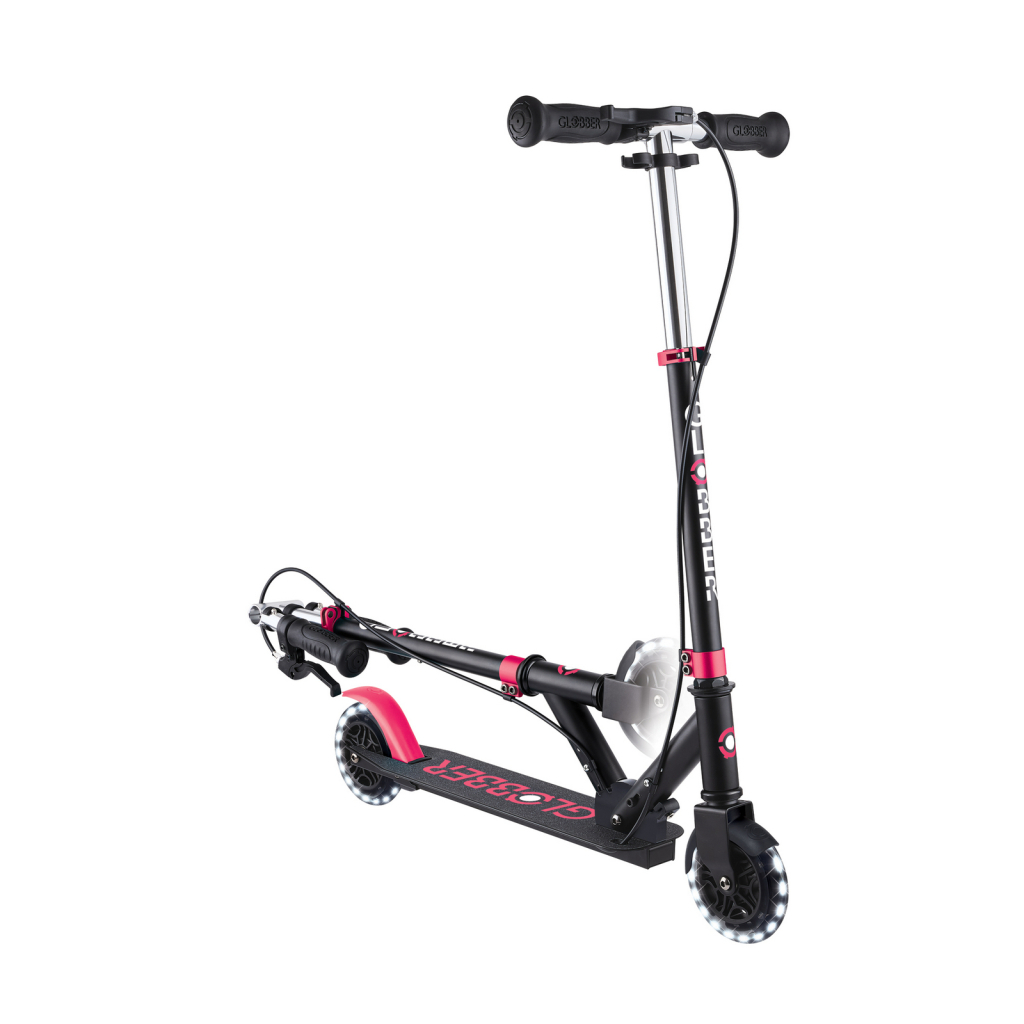 Самокат Globber Flow Element Junior Lights LED, чорно-рожевий (729-110) - зображення 8