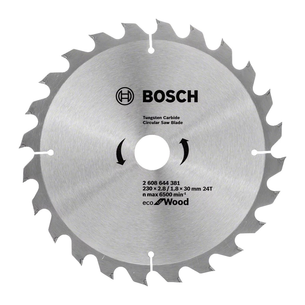 Диск пильний Bosch пиляльний Eco for Wood 230x30-24T (2.608.644.381) - зображення 1