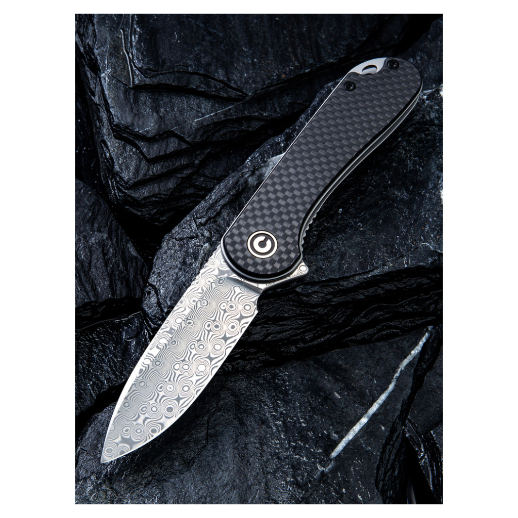 Ніж Civivi Elementum, Damascus, Carbon Fiber/G10 (C907DS) - зображення 10