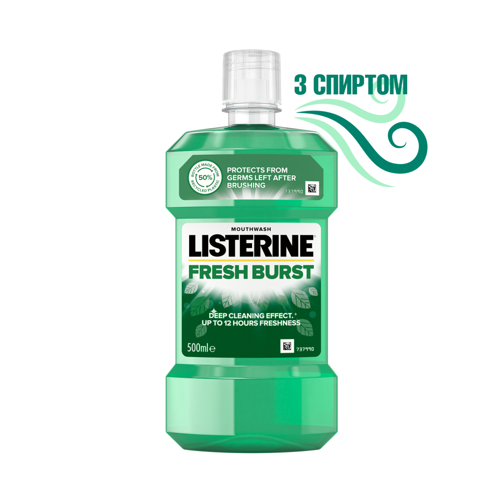 Ополіскувач для порожнини рота Listerine Сплеск свіжості 500 мл (5010123703547) - изображение 4