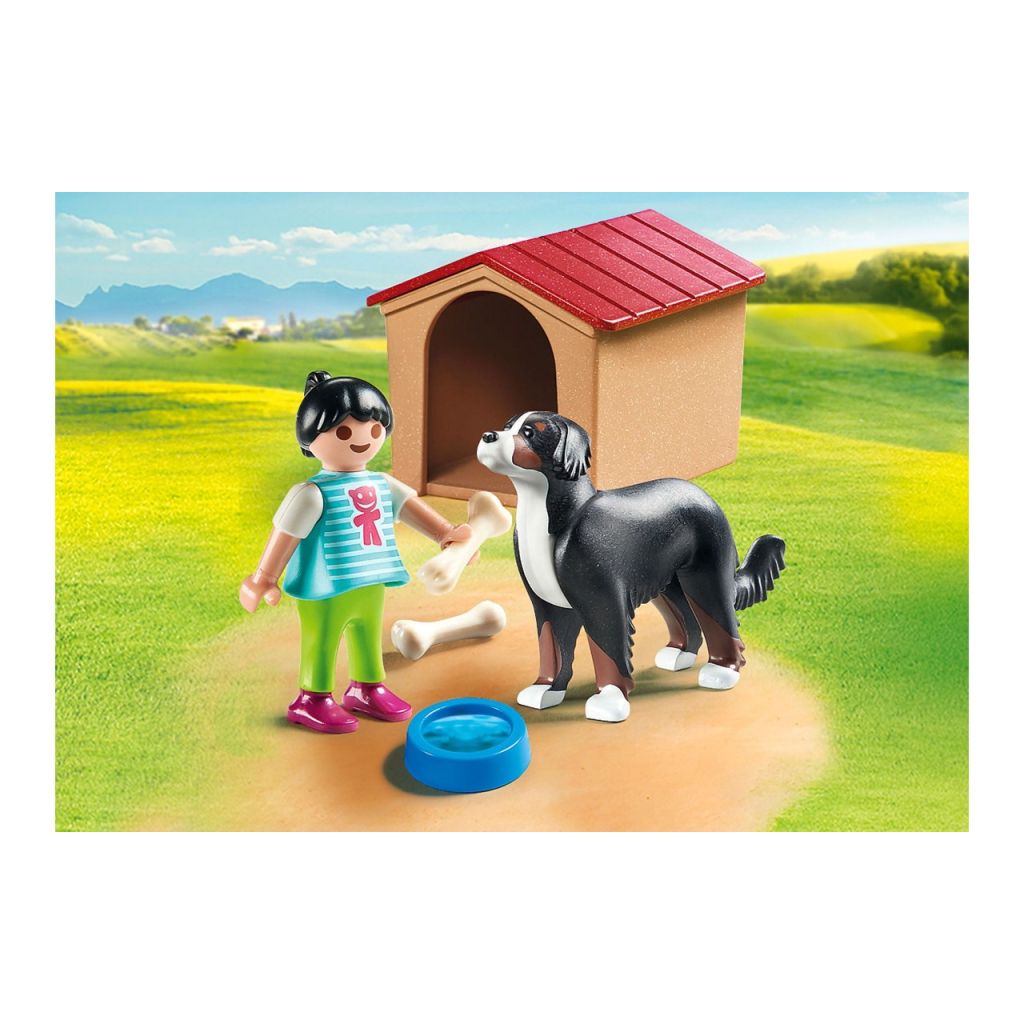Конструктор Playmobil Country Дівчина і собака з будкою (70136) - зображення 2