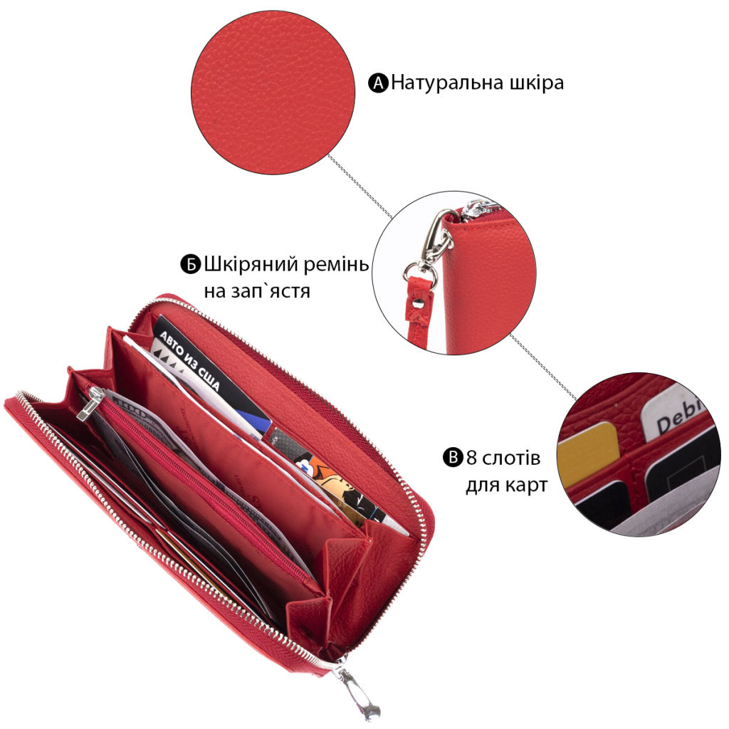 Гаманець ST Leather Червоний (18419) - зображення 4