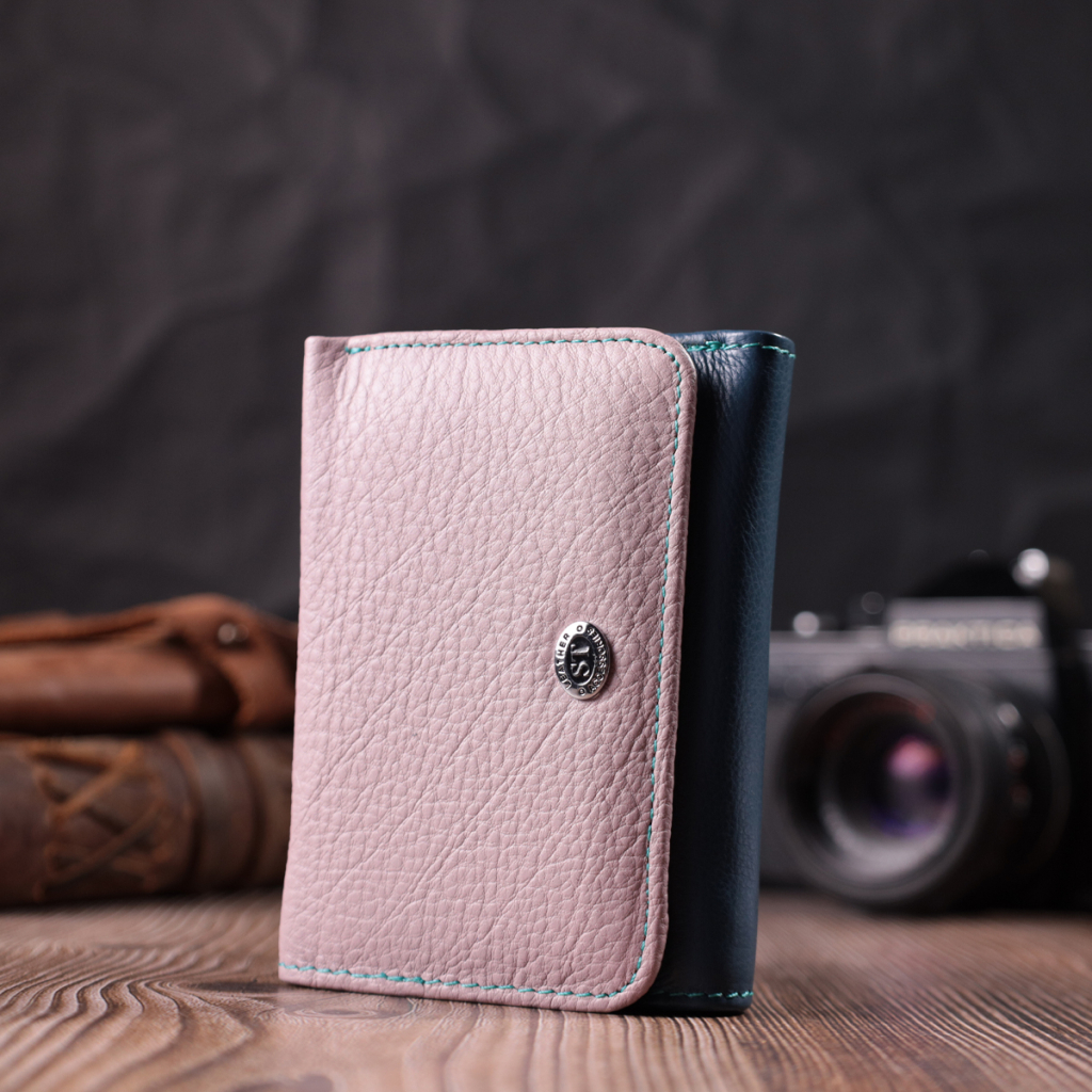 Гаманець ST Leather З натуральної шкіри Різнокольоровий (22496) - зображення 8