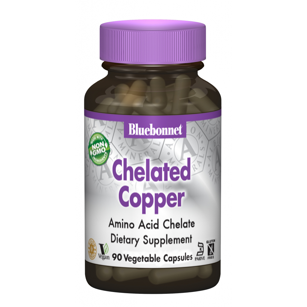 Мінерали Bluebonnet Nutrition Хелатна Мідь, Albion, 90 гелевих капсул (BLB-00665) - зображення 1