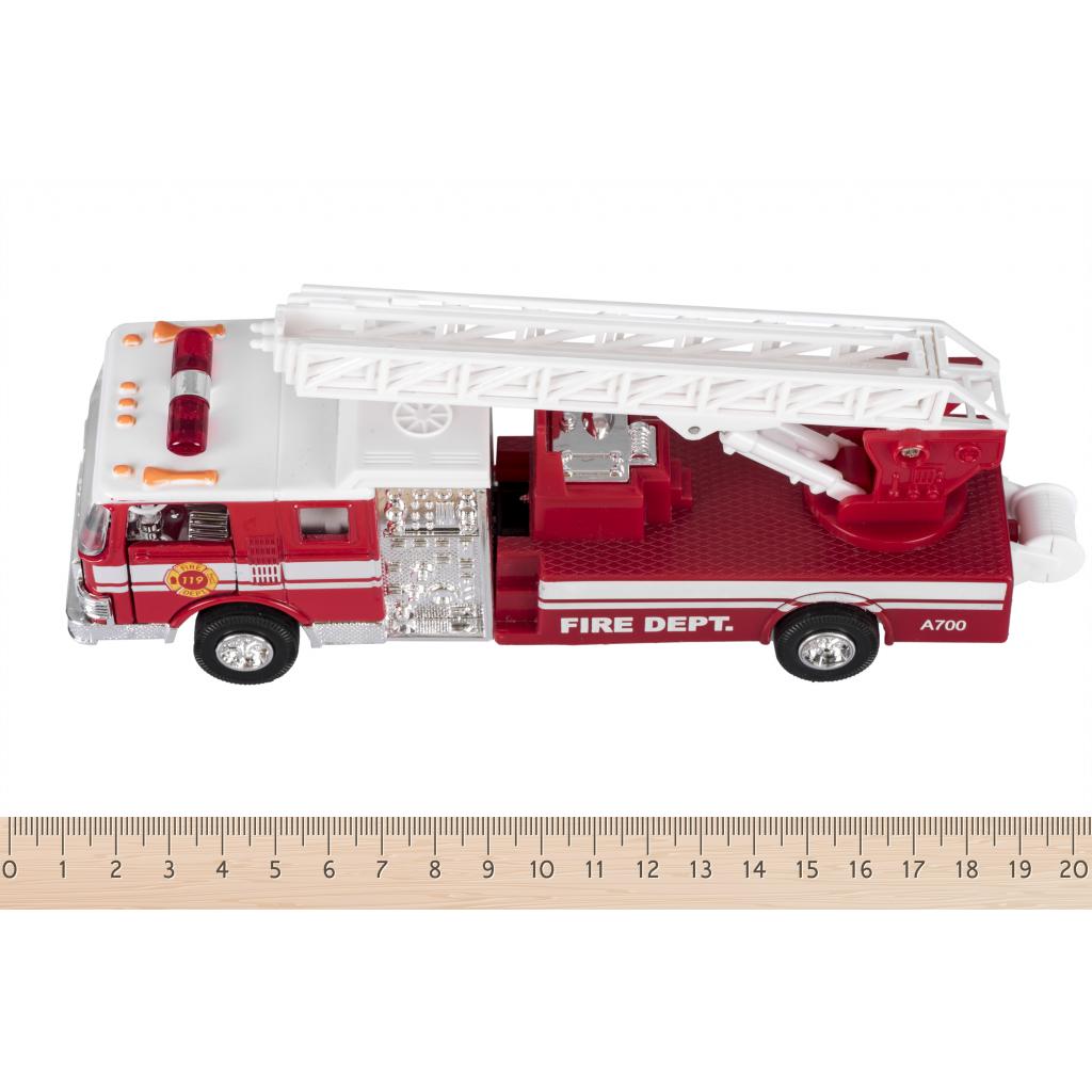 Машина Goki металева Пожежна машина драбина червона (12115G-2) - зображення 8
