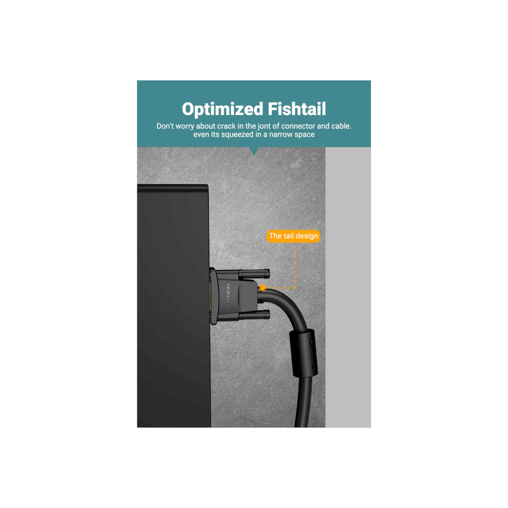 Кабель мультимедійний VGA 15M-15M 2.0m ferrite Vention (DAEBH) - зображення 11