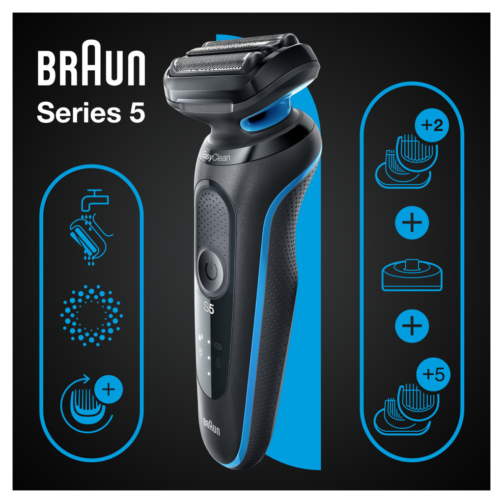 Електробритва Braun Series 5 51-B4650cs BLACK / BLUE - зображення 4